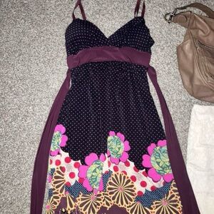 Forever 21 purple and black Sleeveless Midi dress